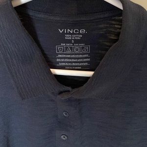 Vince men’s polo shirt - navy blue size small